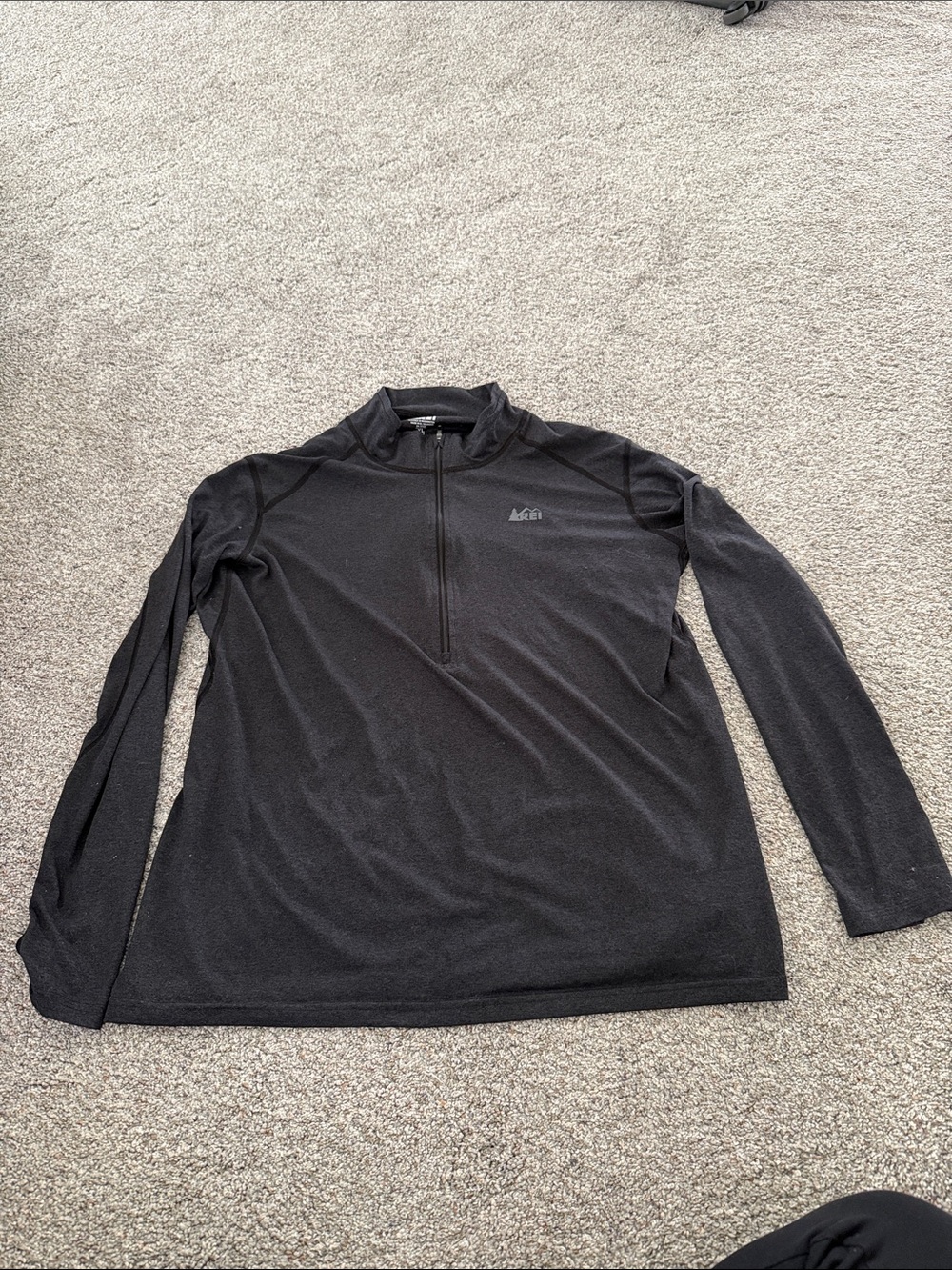 REI Black Half-Zip Long Sleeve Pullover XL